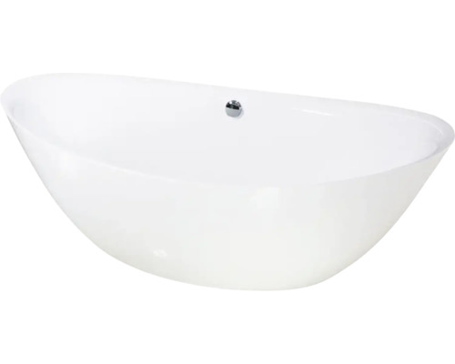Cadă de baie ovală freestanding Tender Max 87x180x65 cm acril alb