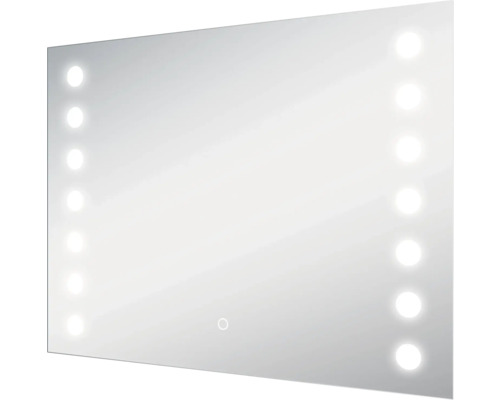 Oglindă dreptunghiulară cu iluminare cu leduri pentru baie