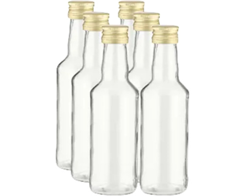Set 6 sticle cu dop de aluminiu 200 ml
