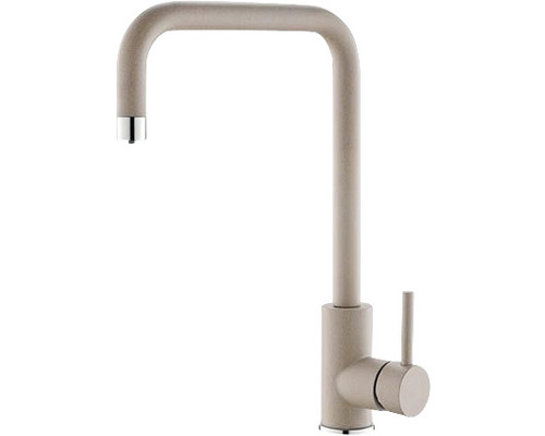 Baterie bucătărie funcție filtrare ALVEUS Dual, pipă înaltă, Granital Beige Baterie de bucătărie cu gura de scurgere în unghi drept
