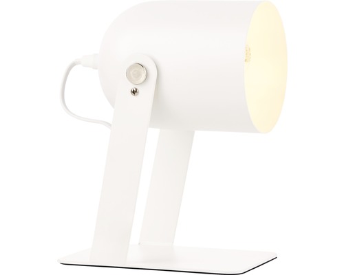 Lampă de masă albă cu cap reglabil