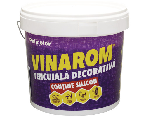 Tencuială decorativă cu silicon Vinarom F15 PAS 25 kg