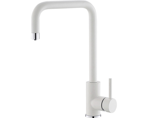 Baterie bucătărie funcție filtrare ALVEUS Dual, pipă înaltă, Granital Arctic Baterie de bucătărie cu gât înalt