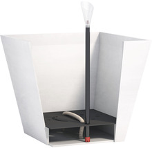 Vedere interioară a unui ghiveci de flori cu sistem de irigare