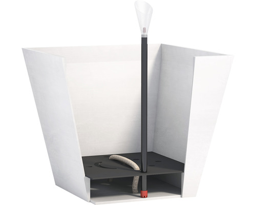 Vedere interioară a unui ghiveci de flori cu sistem de irigare