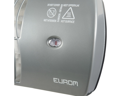 Logo Eurom, simbol A nu se acoperi, simbol Suprafață fierbinte, detaliu încălzitor