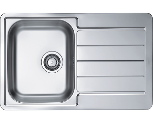 Chiuvetă bucătărie inox cu o cuvă ALVEUS Line 80 Leinen, 79x50 cm, cu picurător pe partea dreaptă Chiuvetă bucătărie inox cu o cuvă ALVEUS Line 80 Leinen, 79x50 cm, cu picurător pe partea dreaptă