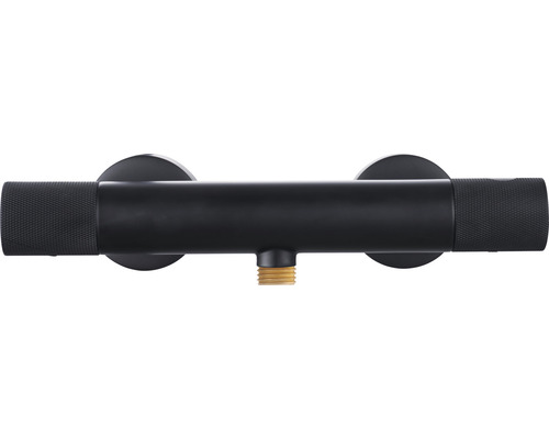 Termostat de duș negru pentru montare pe perete