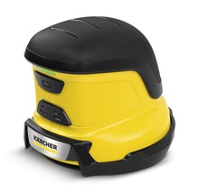 Aspirator robot Kärcher cu carcasă galbenă și capac negru