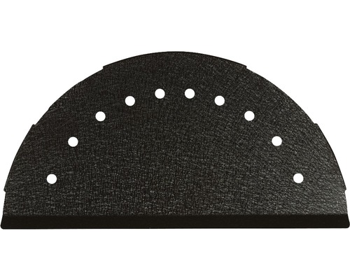 Capac coamă PRECIT pentru țiglă metalică 0,5x125x200 mm sandshape RAL 8019 Șmirghel semi-rotund cu găuri