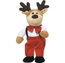 Figurină decorativă ren în haine festive