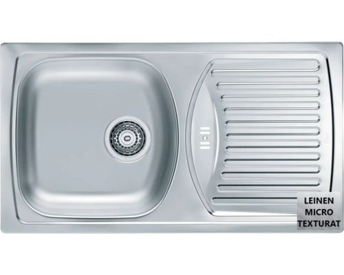 Chiuvetă din oțel inoxidabil cu zonă de scurgere