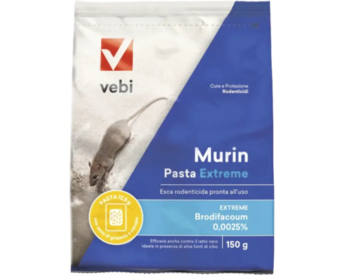 Momeală Murin Pasta Extreme pentru șoareci și șobolani 150 g Pachet momeală pentru șobolani Vebi Murin Pasta Extreme