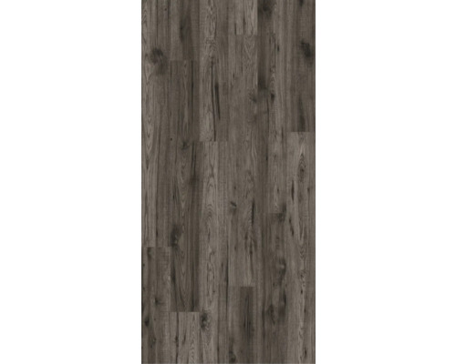 Montarea panourilor de podea din vinil gri cu aspect de lemn.