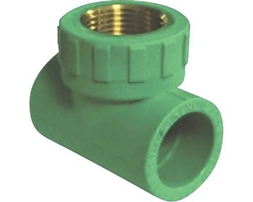 Element T/Teu PPR verde Ø 25 mm x 3/4” FI