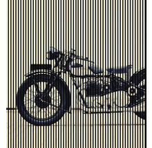 Motocicletă cu model cu dungi