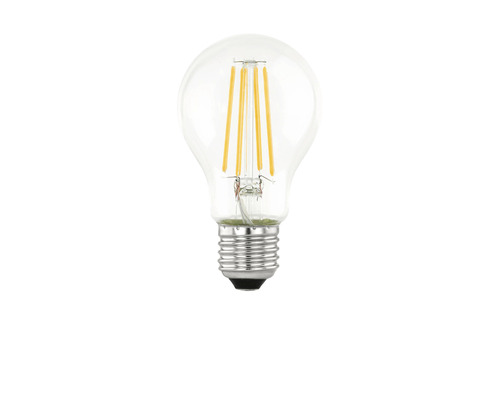 Bec LED cu senzor crepuscula Eglo E27 7W 806 lumeni, glob clar A60, lumină caldă Bec LED transparent cu soclu E27