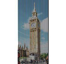 Big Ben în Londra, reprezentat prin linii verticale