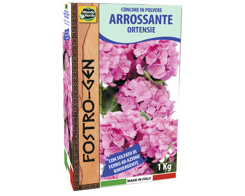 Îngrășământ Mondo Verde pentru înroșire hortensii 1 kg Pachet de îngrășământ sub formă de pudră pentru hortensii, 1 kg