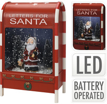 Cutie poștală decorativă de Crăciun cu iluminare cu LED și funcționare pe baterii