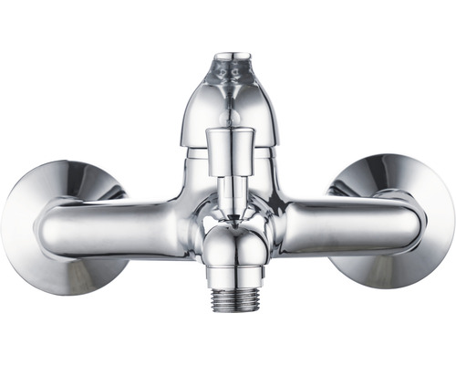 Baterie de baie cromată pentru montaj pe perete