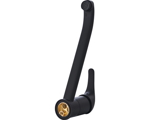 Baterie de bucătărie neagră cu gât înalt