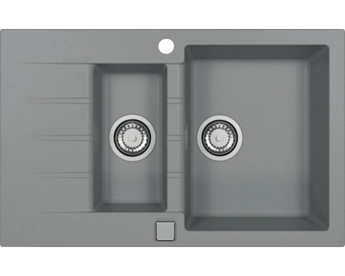 Chiuvetă din granit cu două cuve și picurător