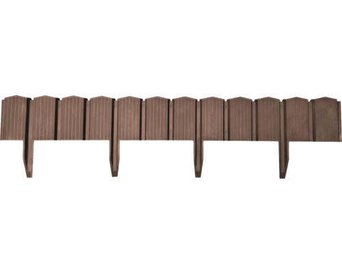 Gard palisadă Vodaland plastic 10,5x310 cm maro