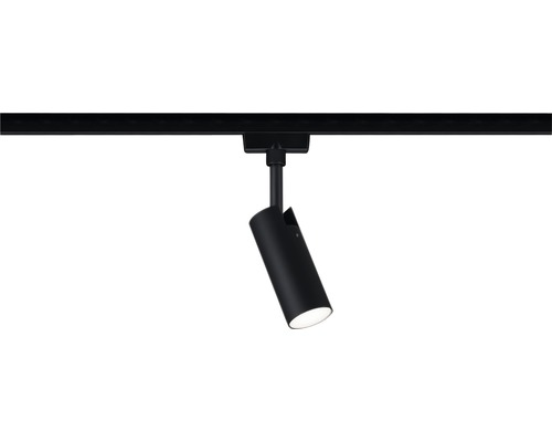 Spot cu LED integrat pentru șină Paulmann Urail Tubo 4,5W 170 lumeni, negru mat Spot negru pe o șină pentru montare pe tavan