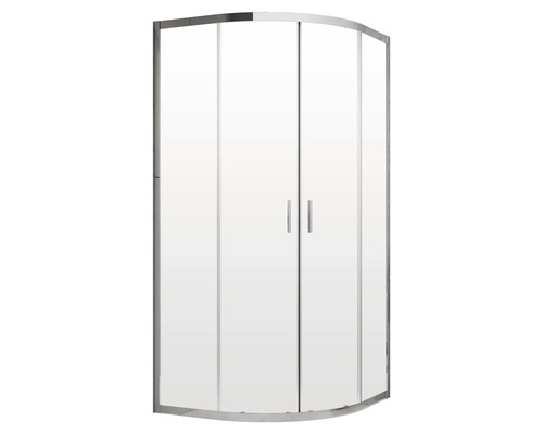 Cabină de duș semirotundă Radaway Alienta 80x80x190 cm, sticlă securizată transparentă, profil crom