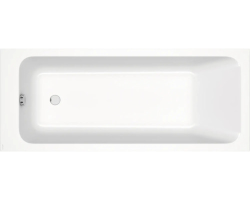 Cadă de baie rectangulară cu scurgere și preaplin