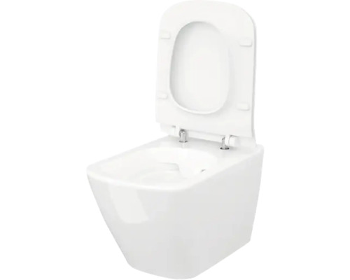 Set WC suspendat Cersanit City Square Clean On, cu capac WC din duroplast