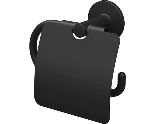 Suport hârtie igienică Lenz Nero cu apărătoare negru Suport hârtie igienică Lenz Nero cu apărătoare negru