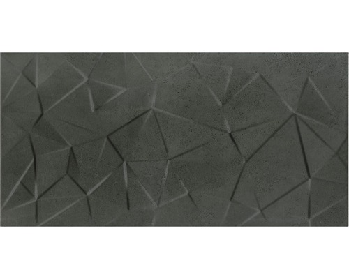 Faianță baie / bucătărie 3D Move antracit 30x60 cm Placă decorativă de perete cu model geometric