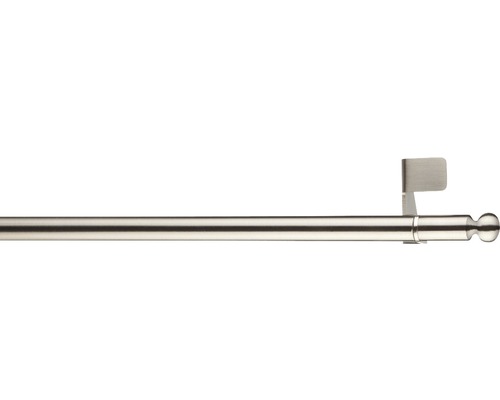 Bară vitraj cilindrică fit-ball aspect inox 80-110 cm Bară de perdea cu suport și capăt