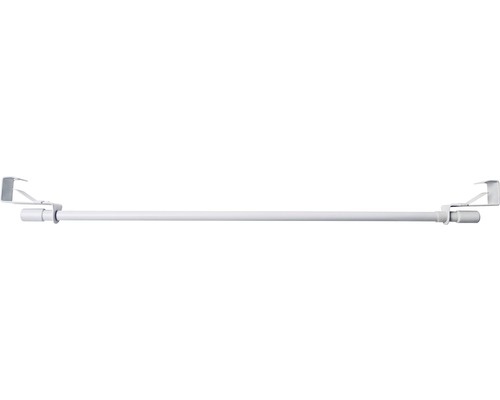 Bară perdea cilindrică extensibilă albă 45-75 cm Bară de perdea extensibilă cu suporturi