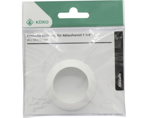 Garnitură conică pentru ventil de scurgere, dimensiune 40 x 58 x 11 milimetri