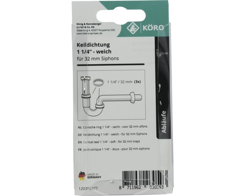 Garnitură conică 1 1/4 inch moale pentru sifoane de 32 milimetri