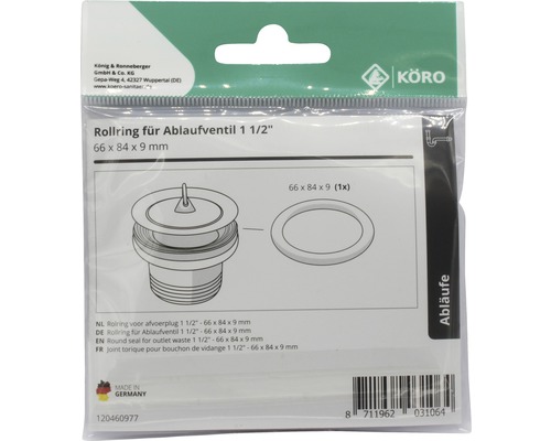 Inel de etanșare pentru ventil de scurgere 1 1/2 inch, 66 x 84 x 9 milimetri