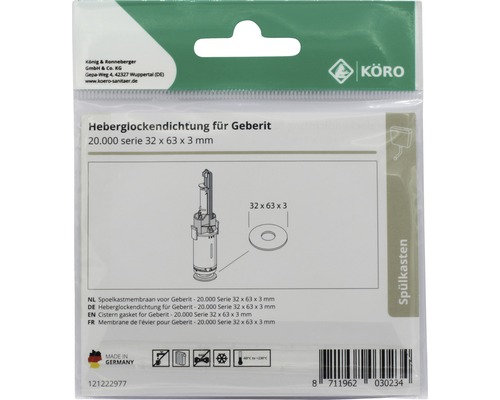 Garnitură clopot pentru Geberit 32x63x3 milimetri