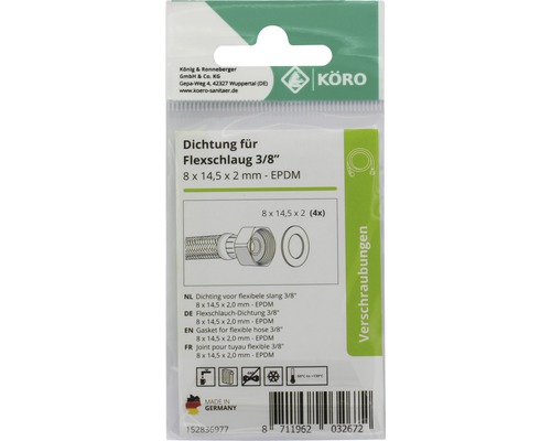 KÖRO garnitură pentru furtun flexibil 3/8 inch, 8 x 14,5 x 2 mm