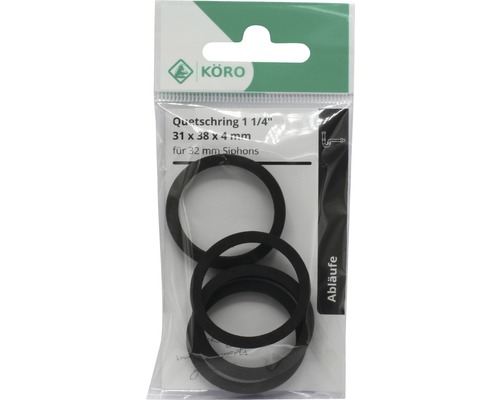 Inele de strângere 1 1/4 inch, 31 x 38 x 4 milimetri pentru sifoane de 32 milimetri în ambalaj