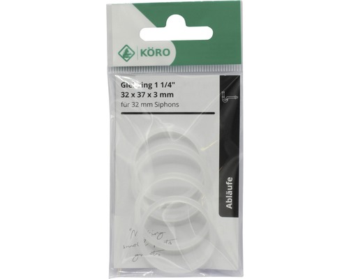 Inele de etanșare în ambalaj, 32 x 37 x 3 mm, pentru sifoane de 32 mm