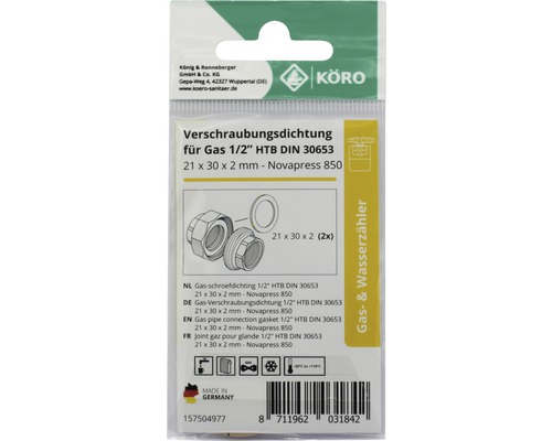 Garnitură racord gaz 1/2 inch HTB DIN 30653