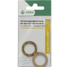 KÖRO Garnitură fiting pentru gaz 1/2 inch, HTB DIN 30653, 21 x 30 x 2 milimetri, Novapress 850