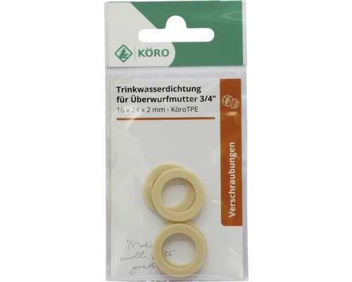 Garnitură etanșare apă potabilă pentru piuliță olandeză, 3/4 inch, 16 x 24 x 2 milimetri