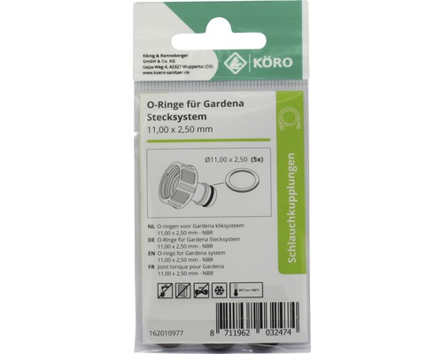 Inele O pentru sistemul Gardena, 11,00 x 2,50 mm, pachet