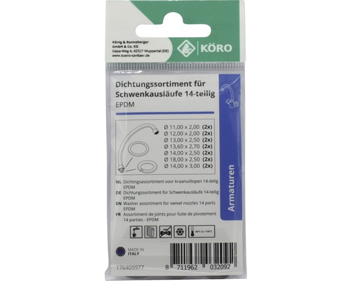 Set de etanșare pentru țevi de scurgere pivotante, 14 piese