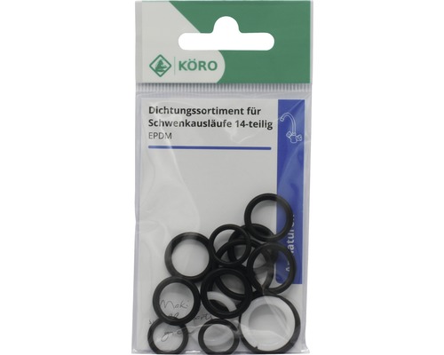 Set de etanșări pentru țevi de scurgere pivotante, 14 piese, din EPDM