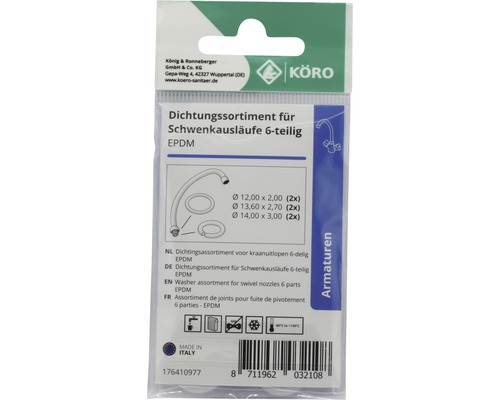 Set garnituri de etanșare din șase piese pentru țevi de scurgere pivotante